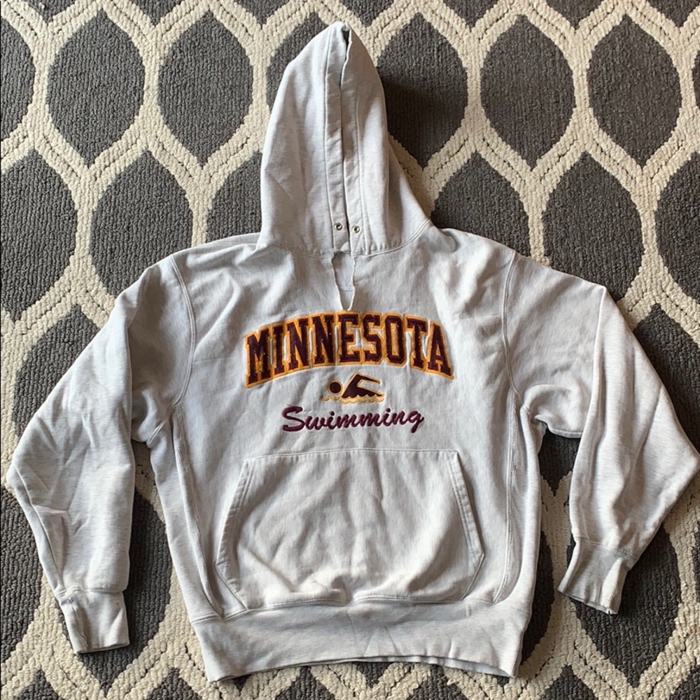 White Minnesota Swimming Hoodie